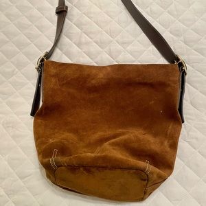 Small Coach purse. Brown suede.